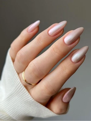 Frosted Almond Nail