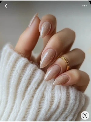 Shimmery Neutral Mani Nail