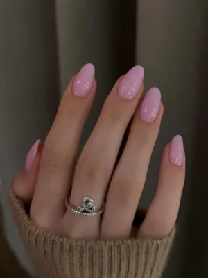 Solid Pink Nail