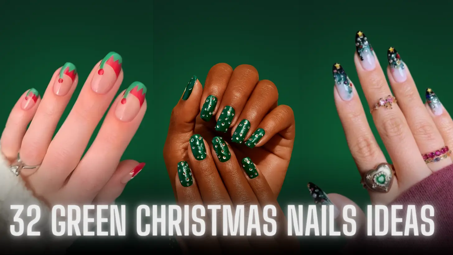 Green Christmas Nails Ideas