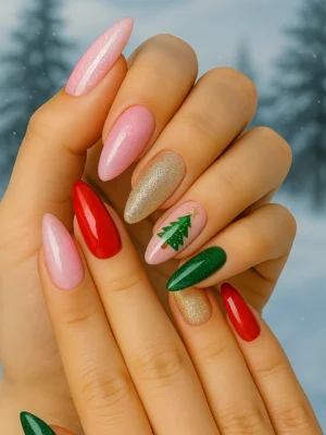 Christmas Aura Nails