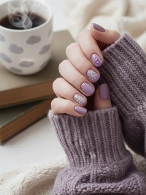 Heather Purple Nails