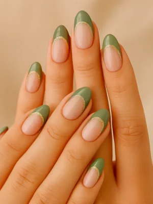 Side French Tip Accents NAIL