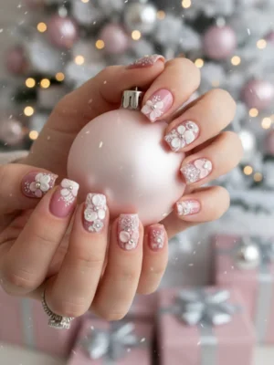 Textured Florals Nail