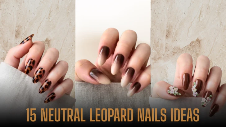 Neutral Leopard Nails