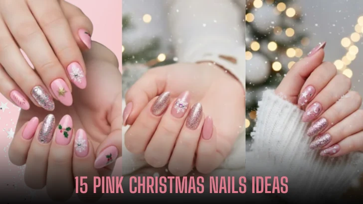 Pink Christmas Nails