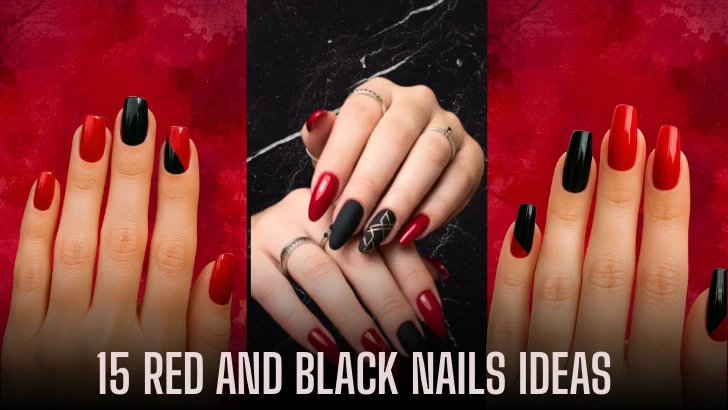 15 Red and Black Nails