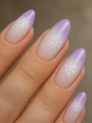 Clear Snowflake Nails