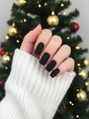 Matte Black Nails
