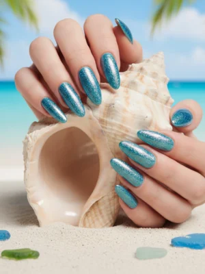 Mermaid Blue Nails