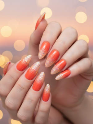 Sharp Neon Stilettos Nails