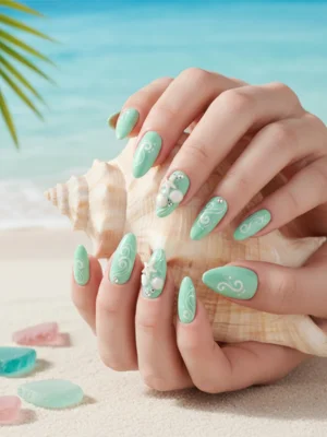Seafoam Green Nails