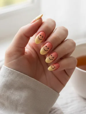 Smiley Sunrise Nails