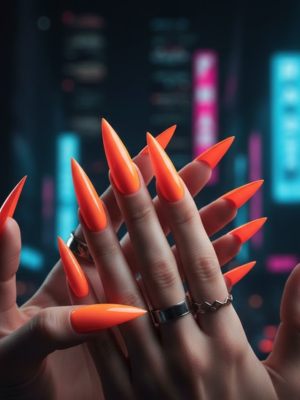 Sparkly Gradient Tips Nails