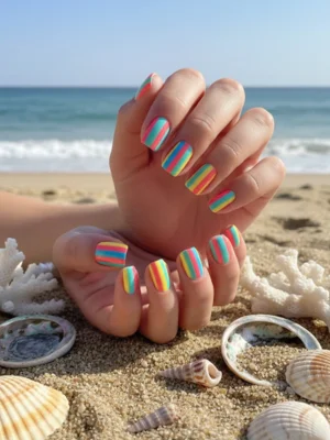 Beach-Towel Nails