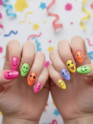 Mix and Match Smiles Nails