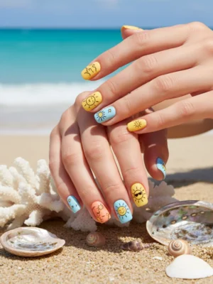 Sunny Doodles Nails