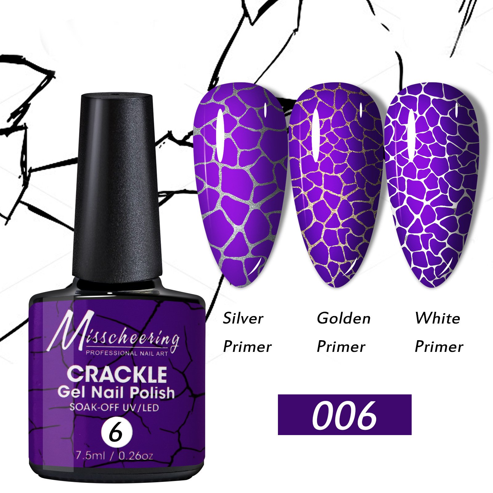 Nail Crack Glue Cracked Marble Gel Nail Polish - Image 4