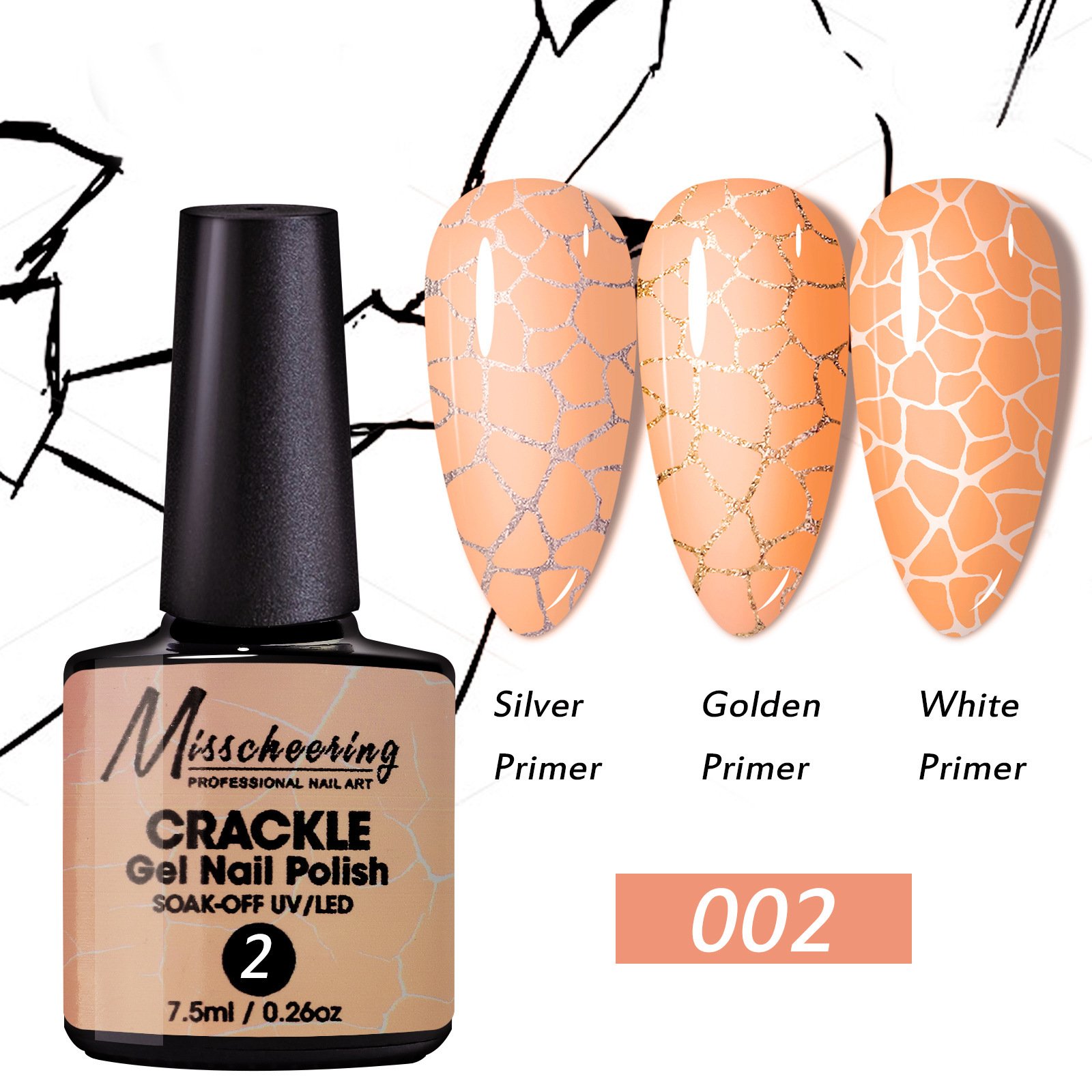 Nail Crack Glue Cracked Marble Gel Nail Polish - Image 2